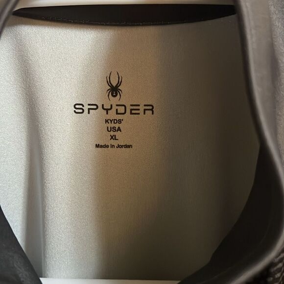 Youth boys size XL Spyder half zip long sleeve Limitless Rising gray shirt. - Picture 3 of 5